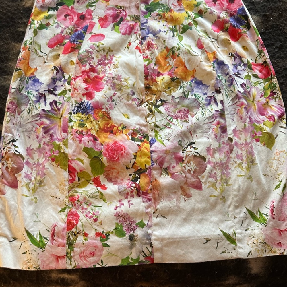 Zara Strapless Dress Floral size L Women - Picture 11 of 16